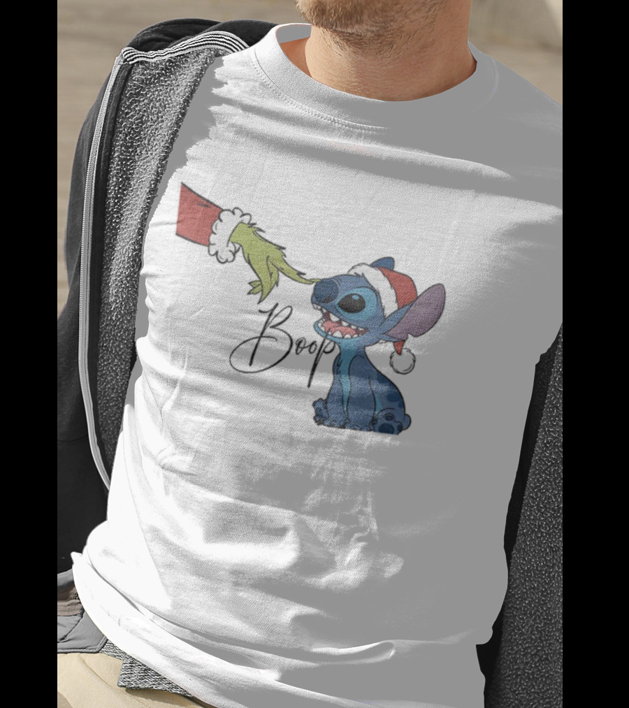 Grinch Boop Stitch Christmas 2025 T-Shirt