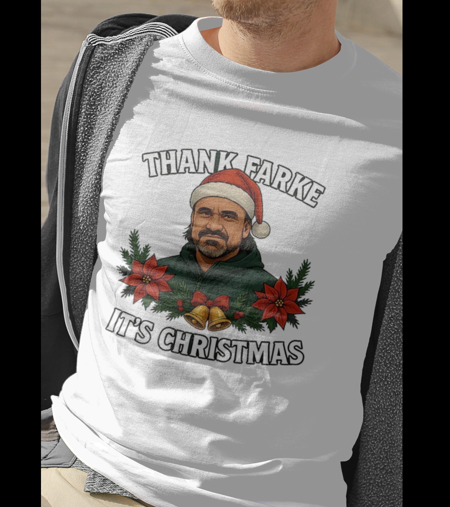 Thank Farke It's Christmas Daniel Farke Leeds United Ugly Sweater T-Shirt