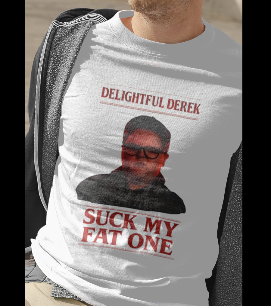 Delightful Derek Stranger Things Suck My Fat One Christmas T-Shirt