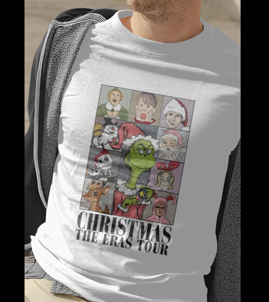 Grinch Santa Hat Buddy The Elf Home Alone Jack Skellington Christmas The Eras Tour 2025 T-Shirt