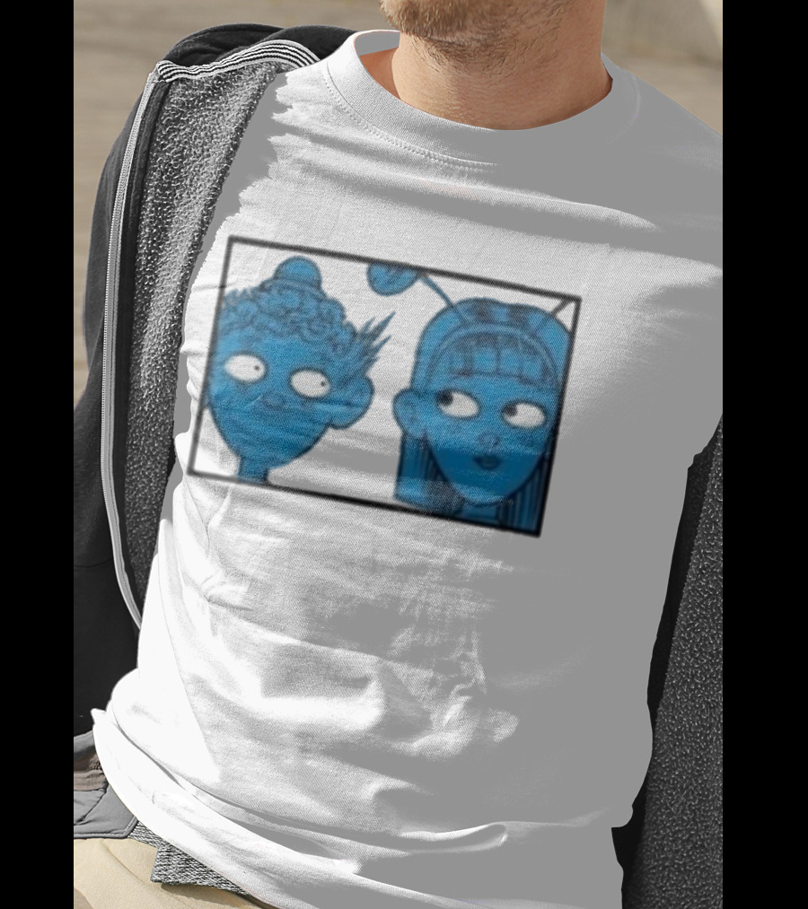 Homestuck Whistles Comic Characters Blue Faces Retro Style T-Shirt