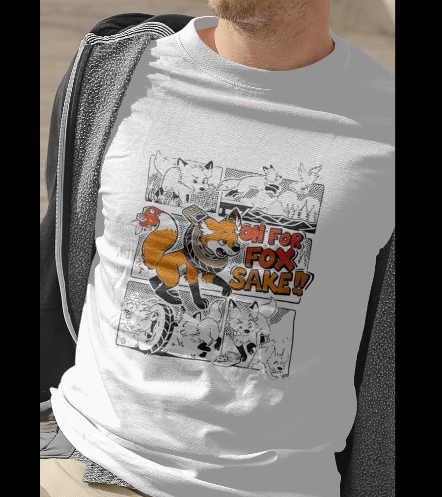 Oh For Fox Sake Cartoon Fox Humor T-Shirt