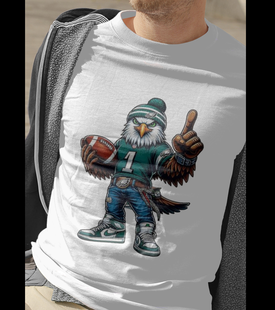 Philadelphia Eagles Mascot Number 1 Football Fan Gear T-Shirt