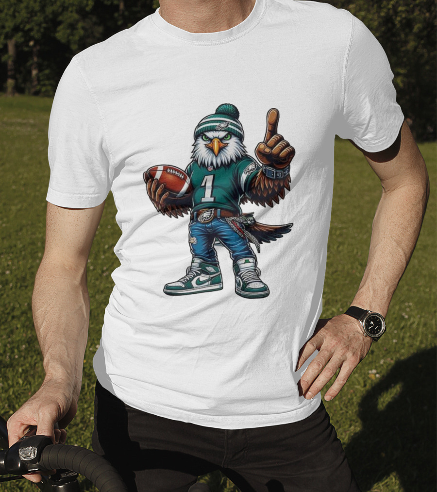 Philadelphia Eagles Mascot Number 1 Football Fan Gear T-Shirt