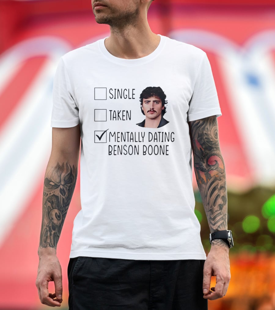 Single Taken Mentally Dating Benson Boone Check Mark T-Shirt