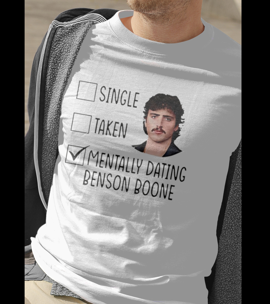Single Taken Mentally Dating Benson Boone Check Mark T-Shirt