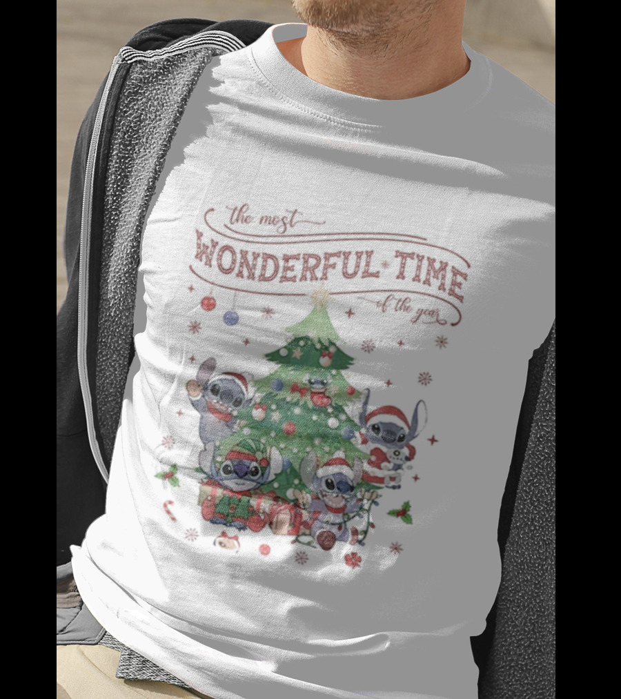 Stitch The Most Wonderful Time Of The Year Merry Christmas 2025 T-Shirt