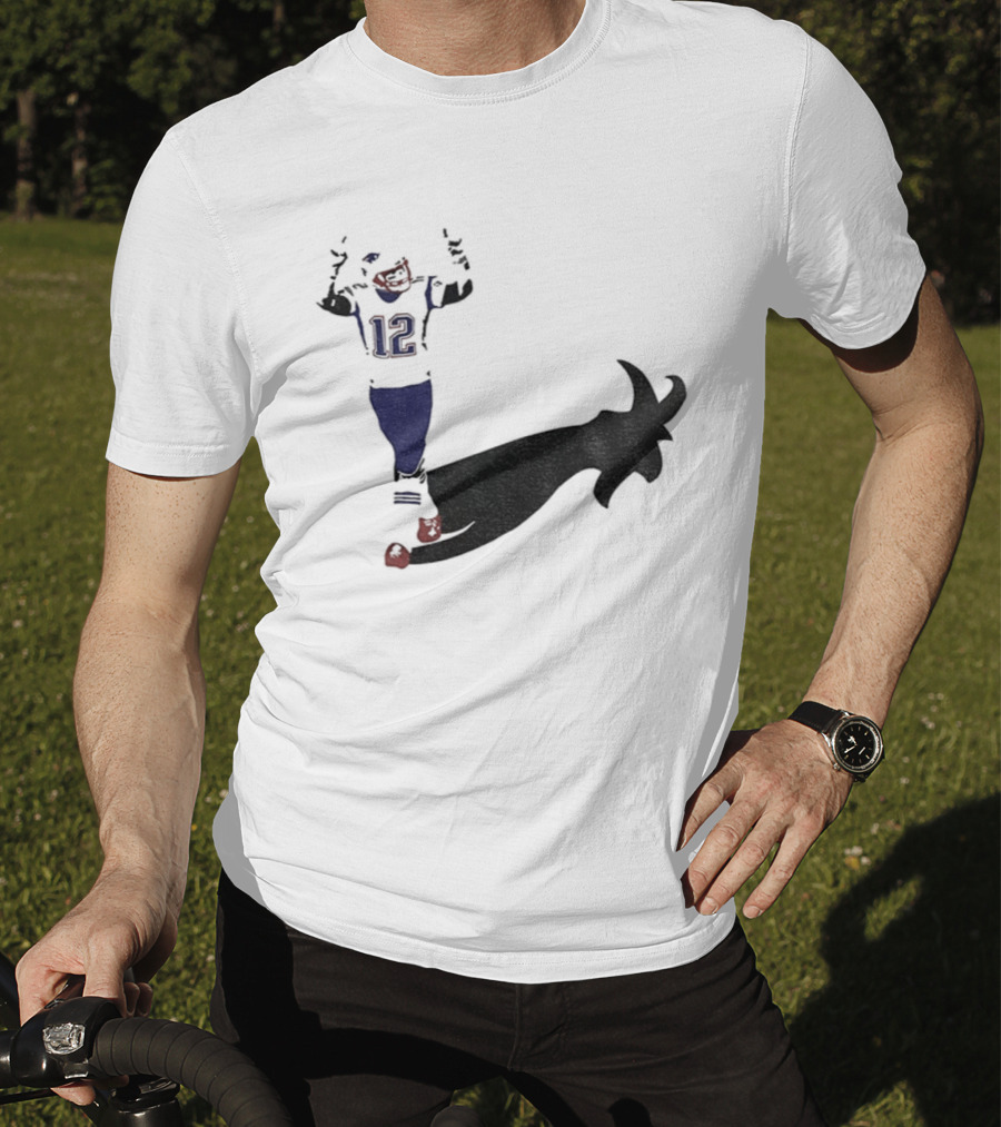 Tom Brady Tampa Bay Buccaneers 2025 The Goat Shadow Football 12 T-Shirt