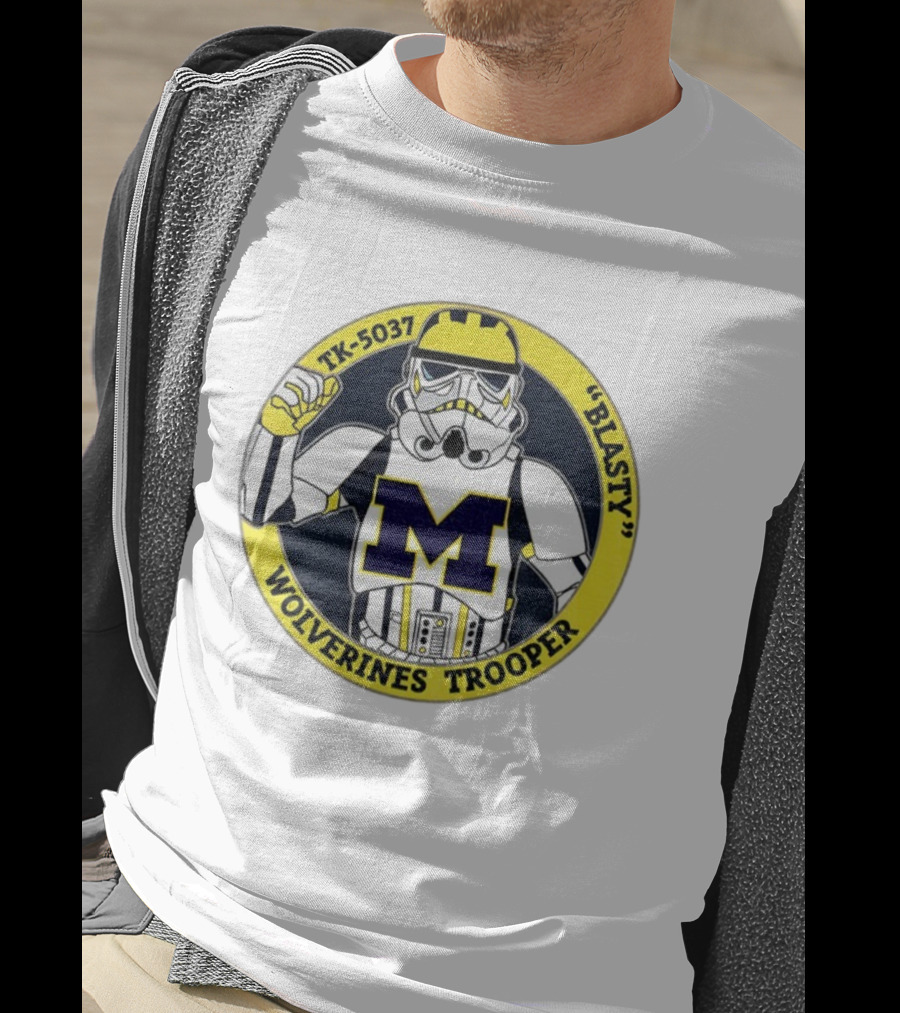 TK-5037 Blasty Wolverines Trooper Michigan M Varsity Fandom T-Shirt