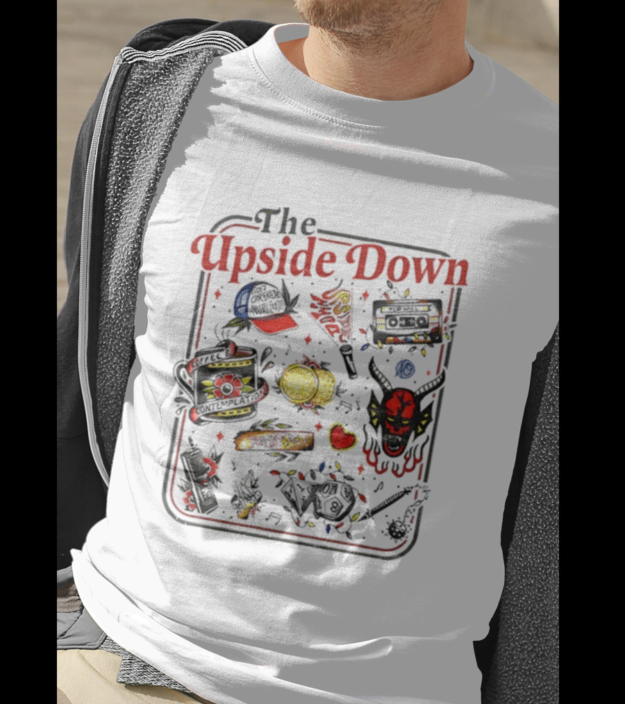 The Upside Down Stranger Things 2025 Icons And Symbols T-Shirt