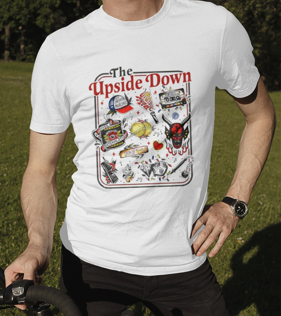 The Upside Down Stranger Things 2025 Icons And Symbols T-Shirt