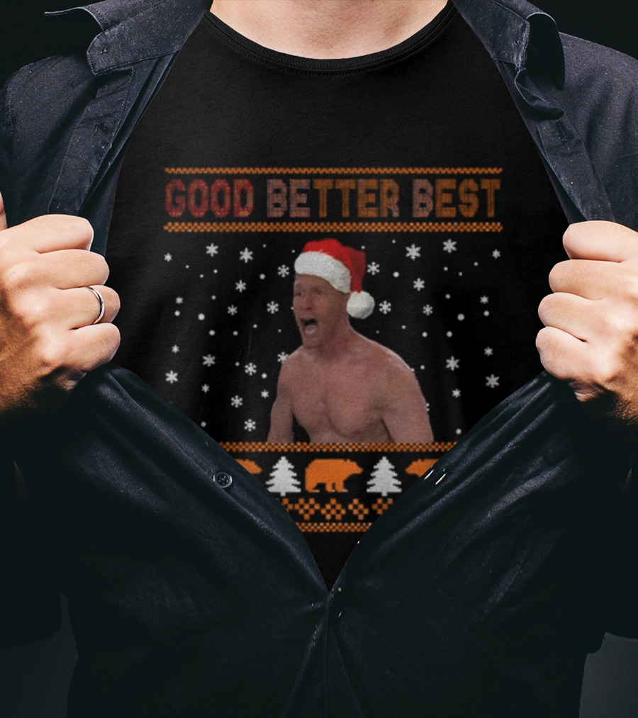 Ben Johnson Good Better Best Christmas Bears Chicago Game Day T-Shirt