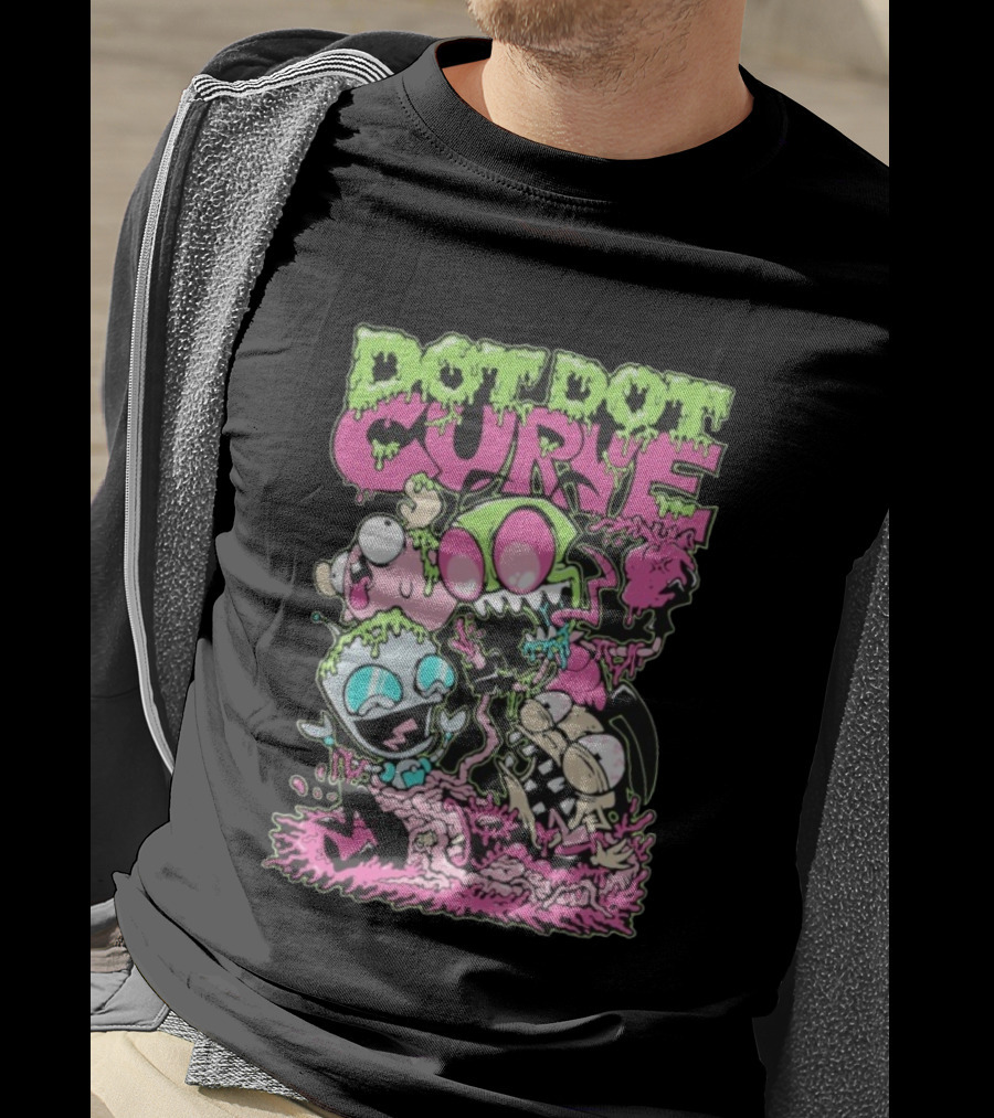 Dot Dot Curve Zim Did It Invader Zim Characters Slime Punk Aesthetic T-Shirt