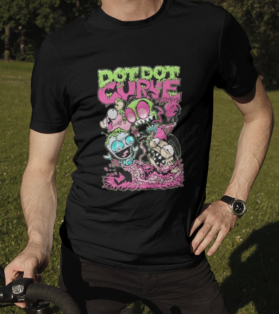 Dot Dot Curve Zim Did It Invader Zim Characters Slime Punk Aesthetic T-Shirt