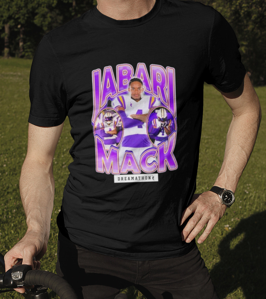 Jabari Mack Purple And White Dreamathon Football LSU Tigers T-Shirt