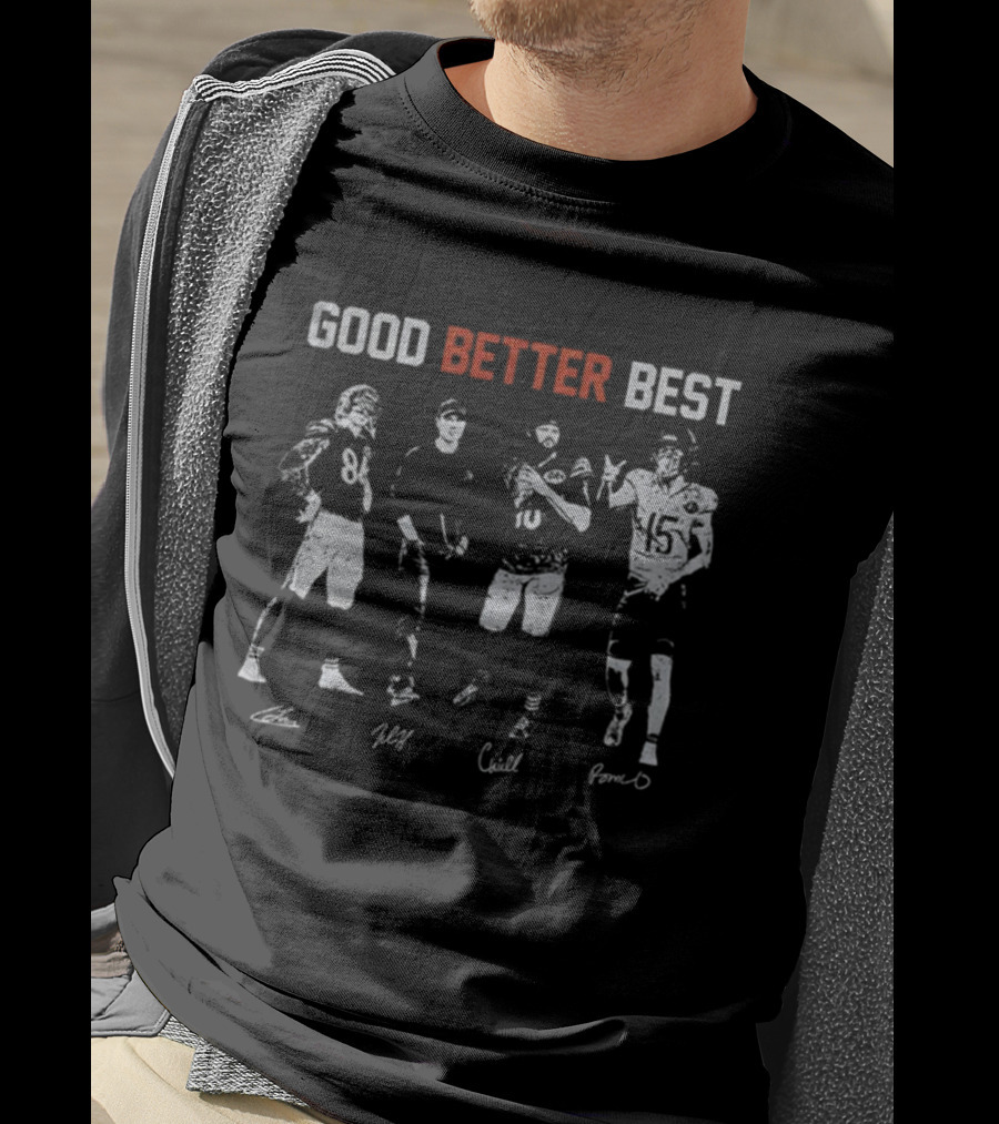 Good Better Best Chicago Bears Football Players Signatures Vintage T-Shirt