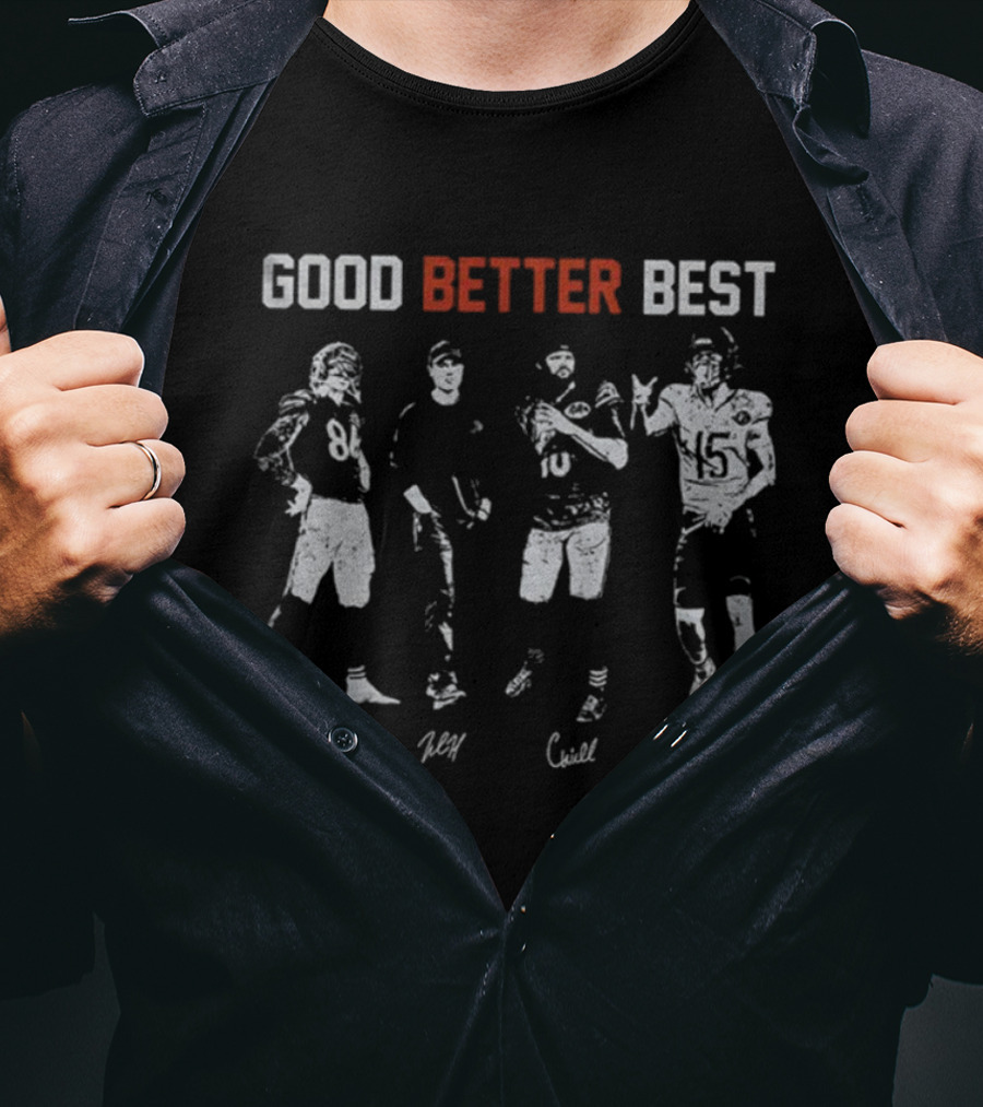 Good Better Best Chicago Bears Football Players Signatures Vintage T-Shirt