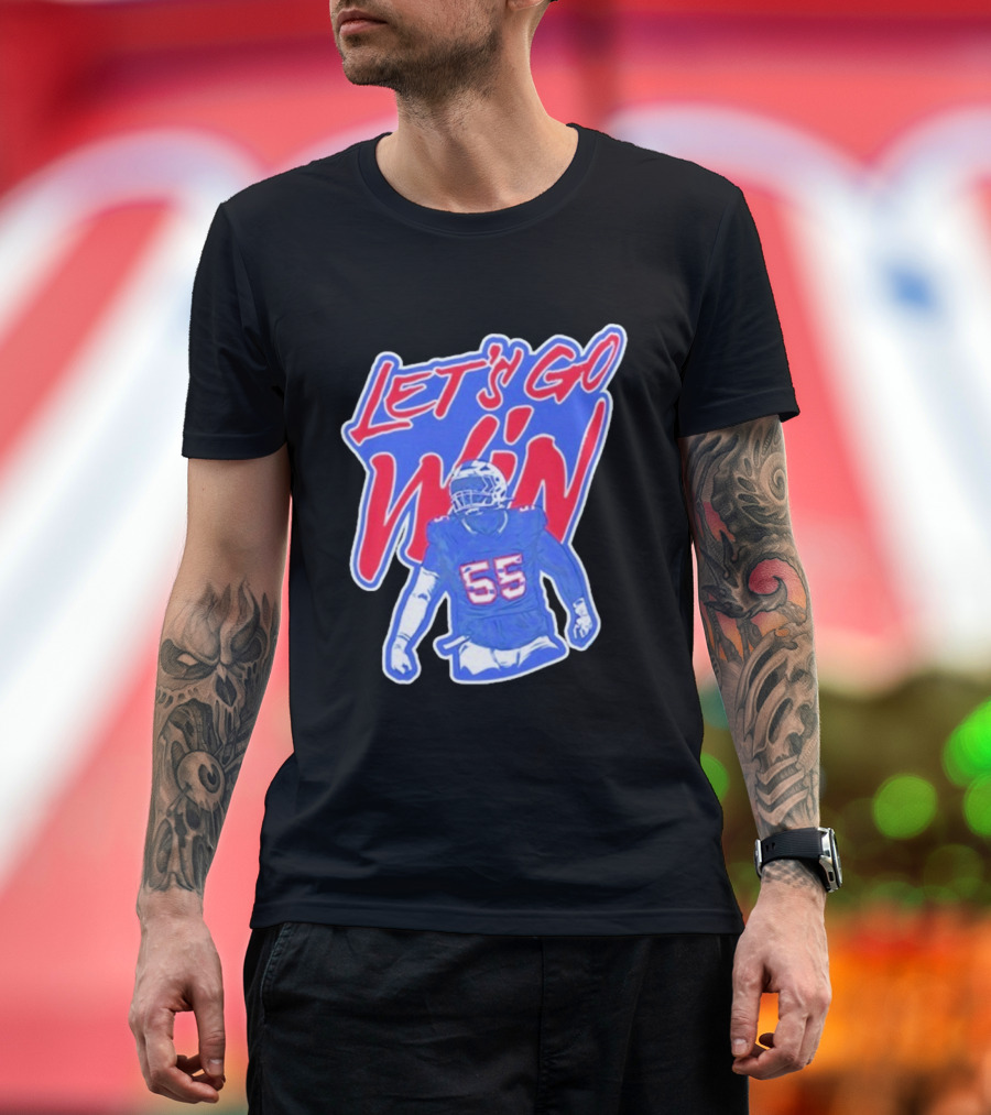 Let's Go Win Buffalo Bills Michael Hoecht 55 T-Shirt
