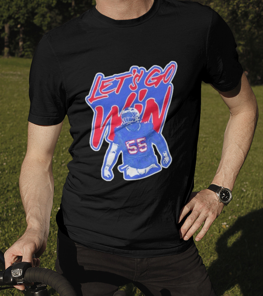 Let's Go Win Buffalo Bills Michael Hoecht 55 T-Shirt
