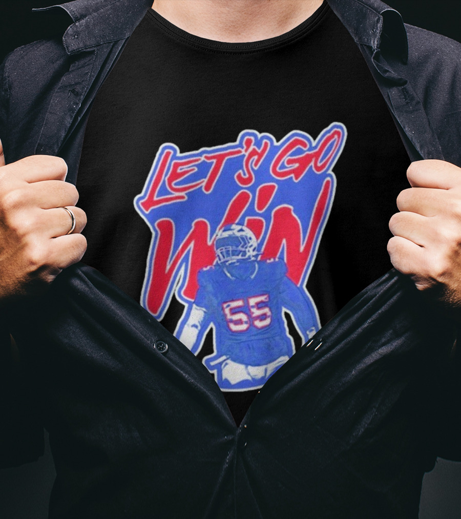 Let's Go Win Buffalo Bills Michael Hoecht 55 T-Shirt
