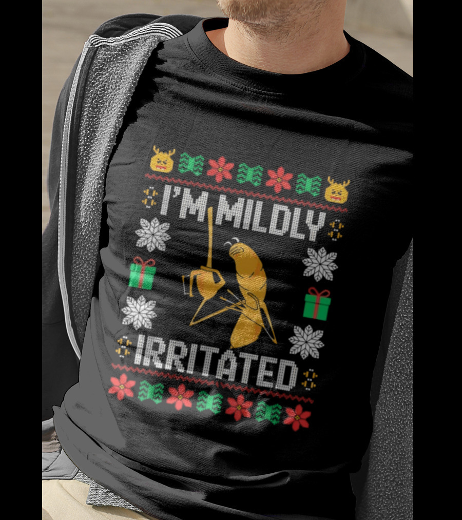 I'm Mildly Irritated Marcus Worm Christmas Ugly Sweater Gifts T-Shirt