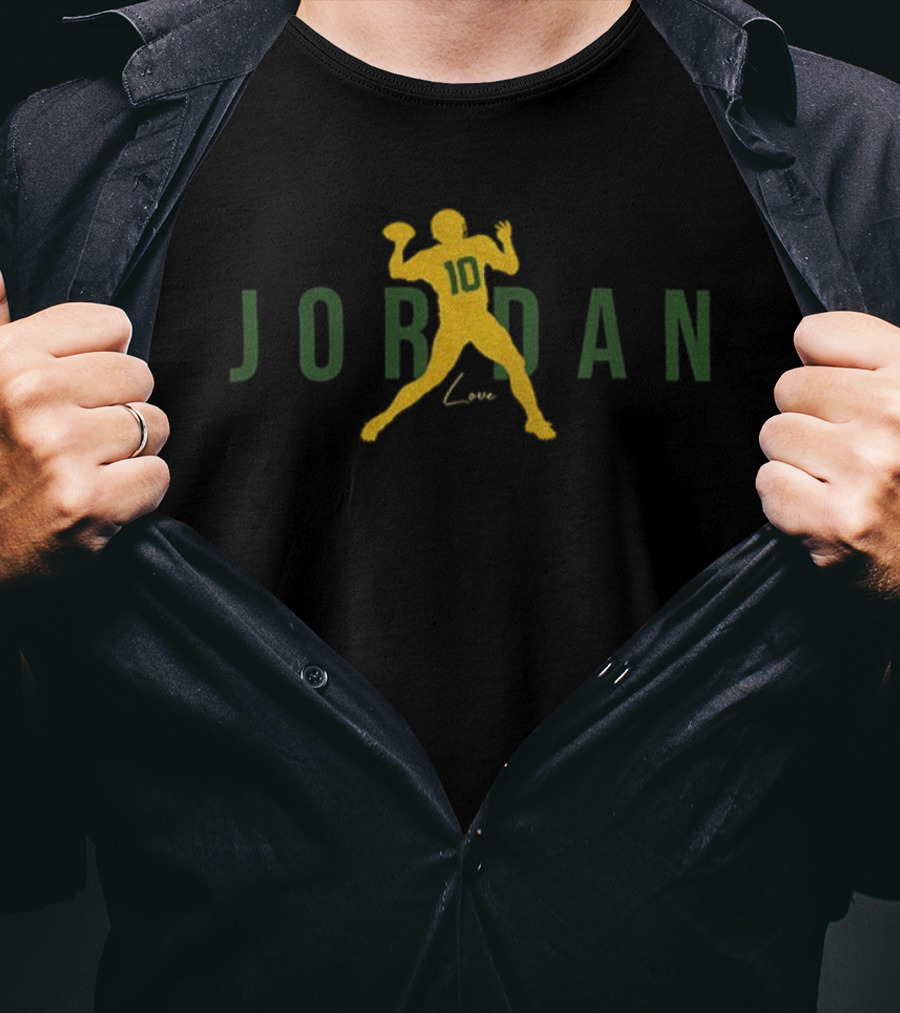 Jordan Love Air Quarterback 10 Green Bay Packers NFL Football Signature T-Shirt