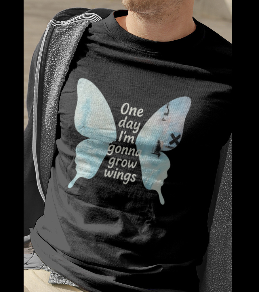 Radiohead One Day I’m Gonna Grow Wings Butterfly Album Art Concept T-Shirt