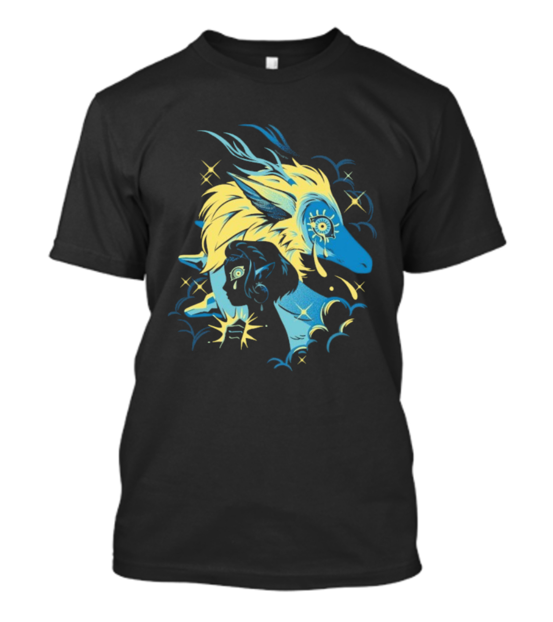 Nicole Knives Timeless Protection Wolf And Feather Eye Symbol T-Shirt