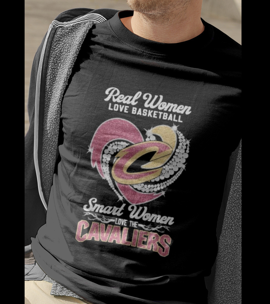 Real Women Love Basketball Smart Women Love The Cavaliers T-Shirt