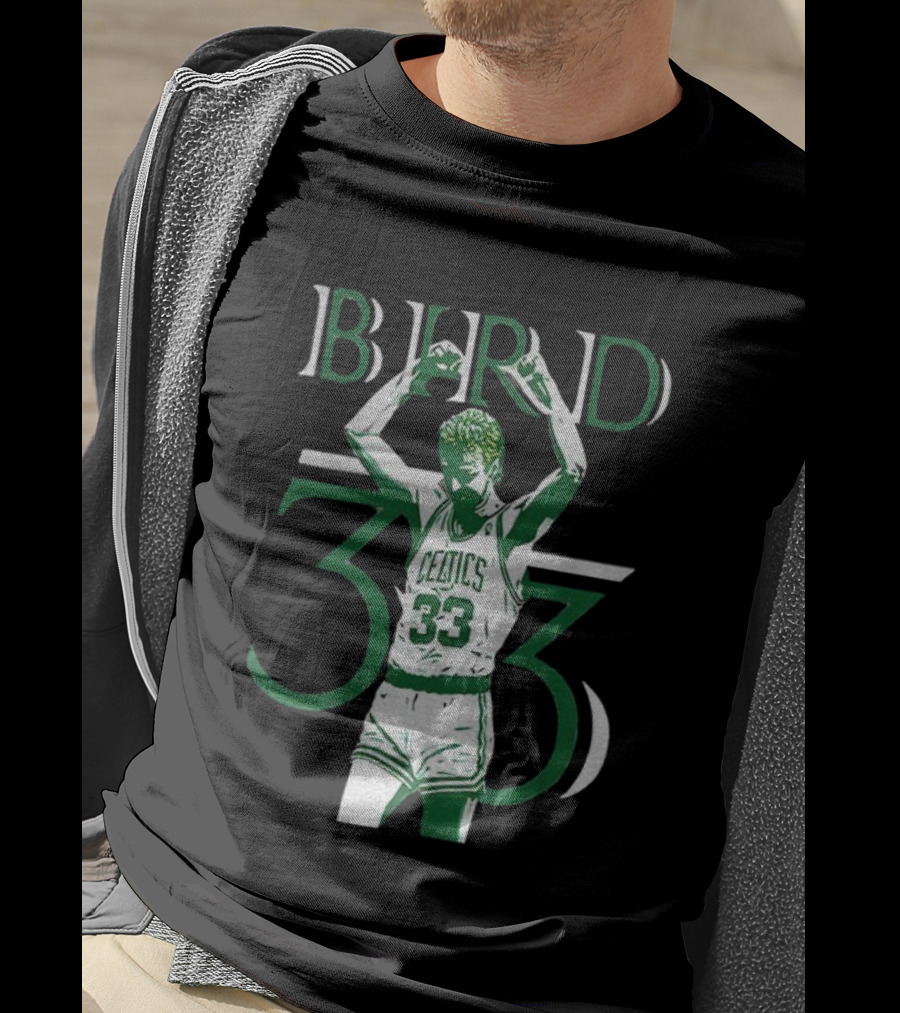 Boston Celtics Larry Bird 33 NBA Basketball Legend T-Shirt
