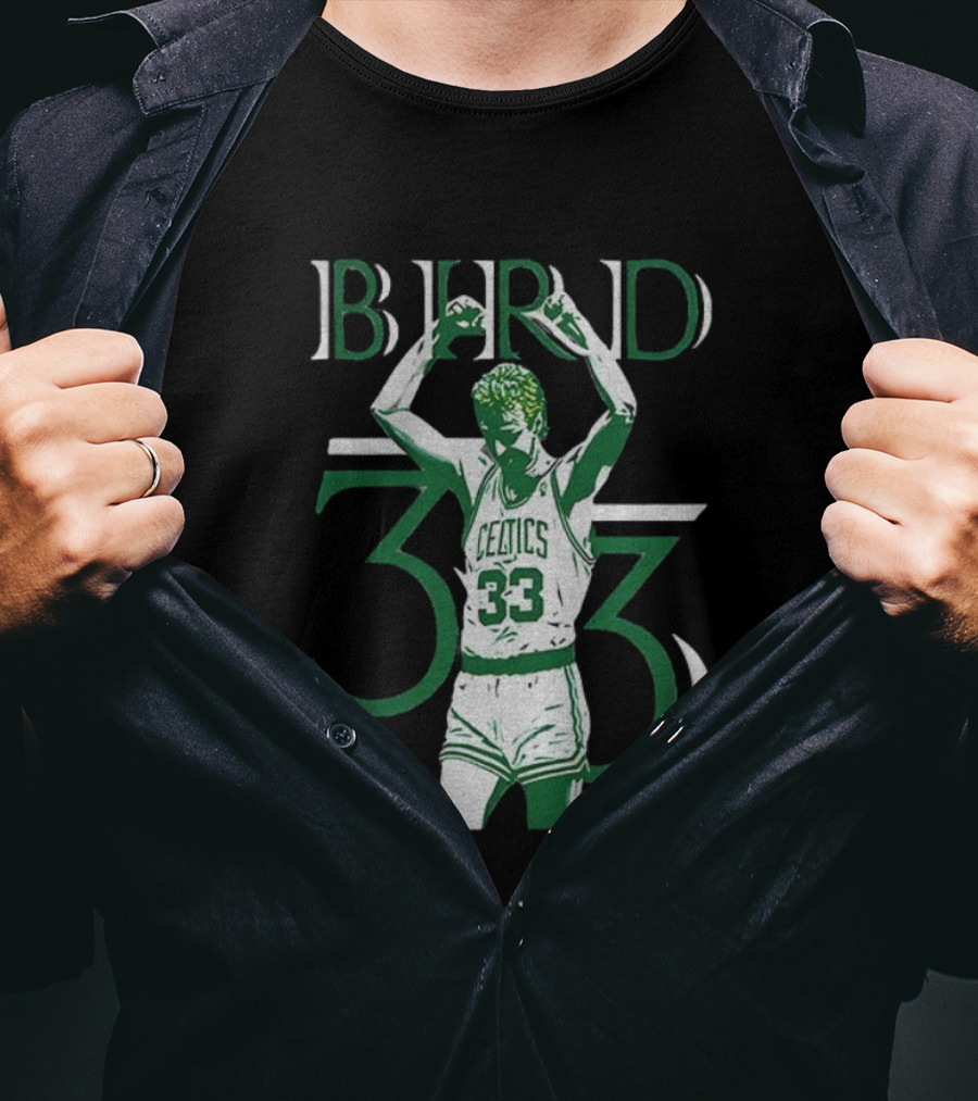 Boston Celtics Larry Bird 33 NBA Basketball Legend T-Shirt