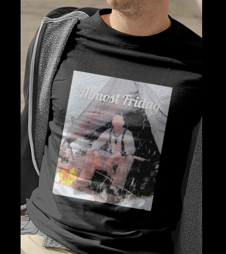 Almost Friday Luke Nichols Outdoor Camping Scene T-Shirt