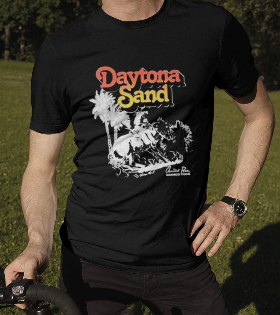 Daytona Sand Orville Peck Western Cowboy Rider With Palm Trees T-Shirt