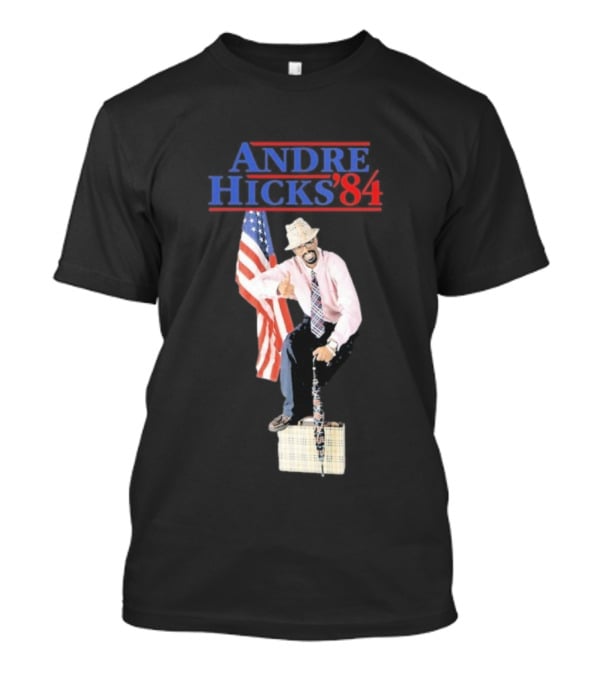 Andre Hicks 1984 American Flag Theme T-Shirt