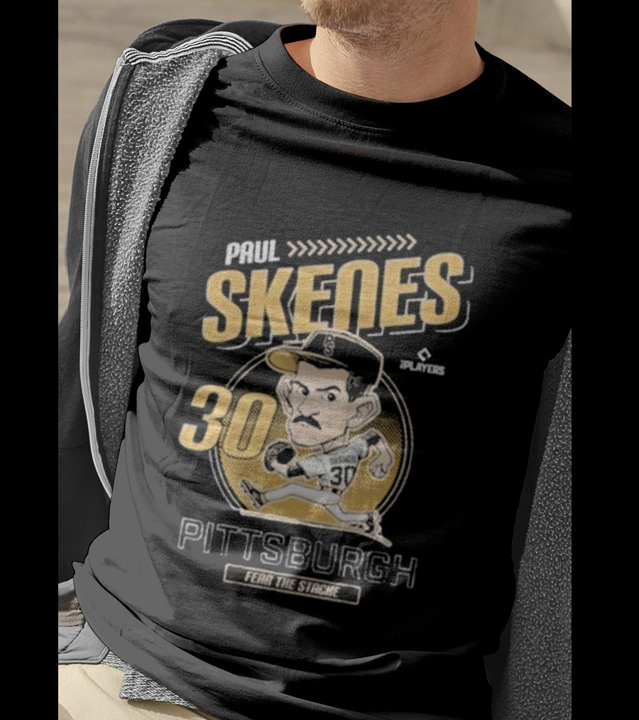 Paul Skenes Fear The Stache Pittsburgh 30 Caricature T-Shirt