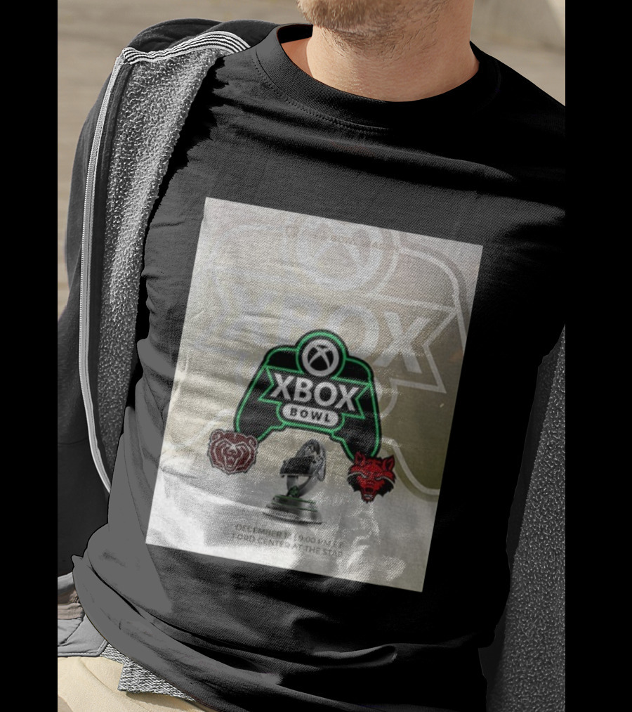 Xbox Bowl Missouri State Bears Vs Arkansas State Red Wolves Football 2025 December 18 Ford Center At The Star T-Shirt