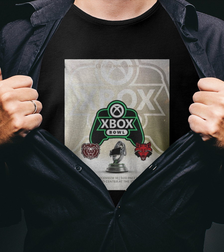 Xbox Bowl Missouri State Bears Vs Arkansas State Red Wolves Football 2025 December 18 Ford Center At The Star T-Shirt