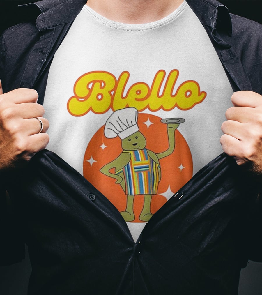 Biello Chef With Colorful Apron And Hat Retro Style T-Shirt