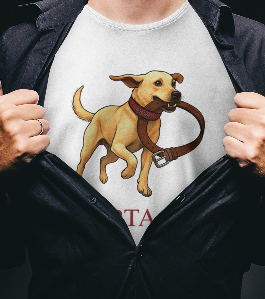 BTA Ole Miss Rebels Football Game Day Juice Kiffin Lane Kiffin Dog Running T-Shirt