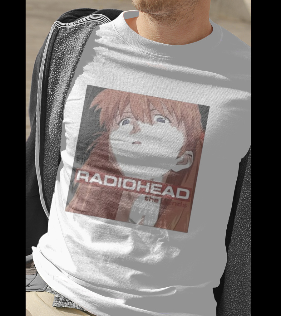 Radiohead The Bends Asuka Langley Soryu Anime Crossover Fan Art T-Shirt