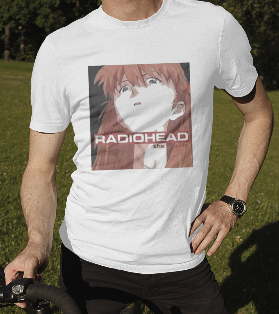 Radiohead The Bends Asuka Langley Soryu Anime Crossover Fan Art T-Shirt