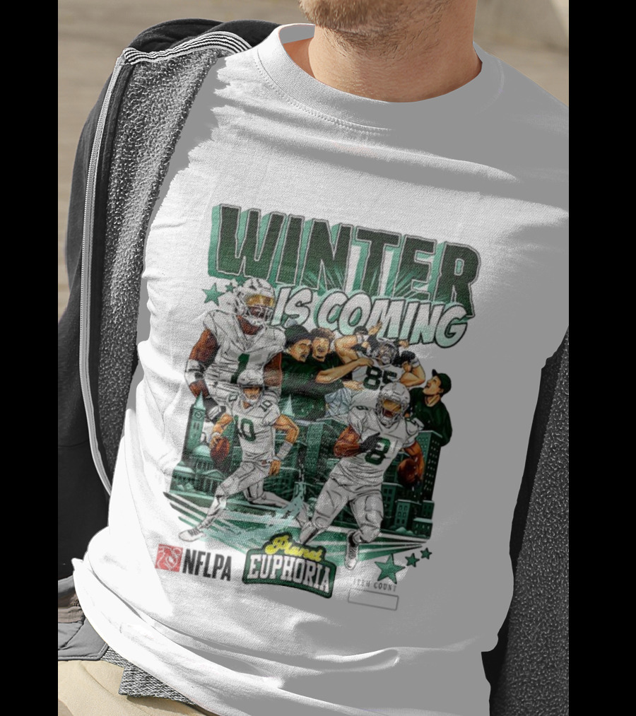 Philadelphia Eagles Winter Is Coming Player Euphoria City Skyline T-Shirt
