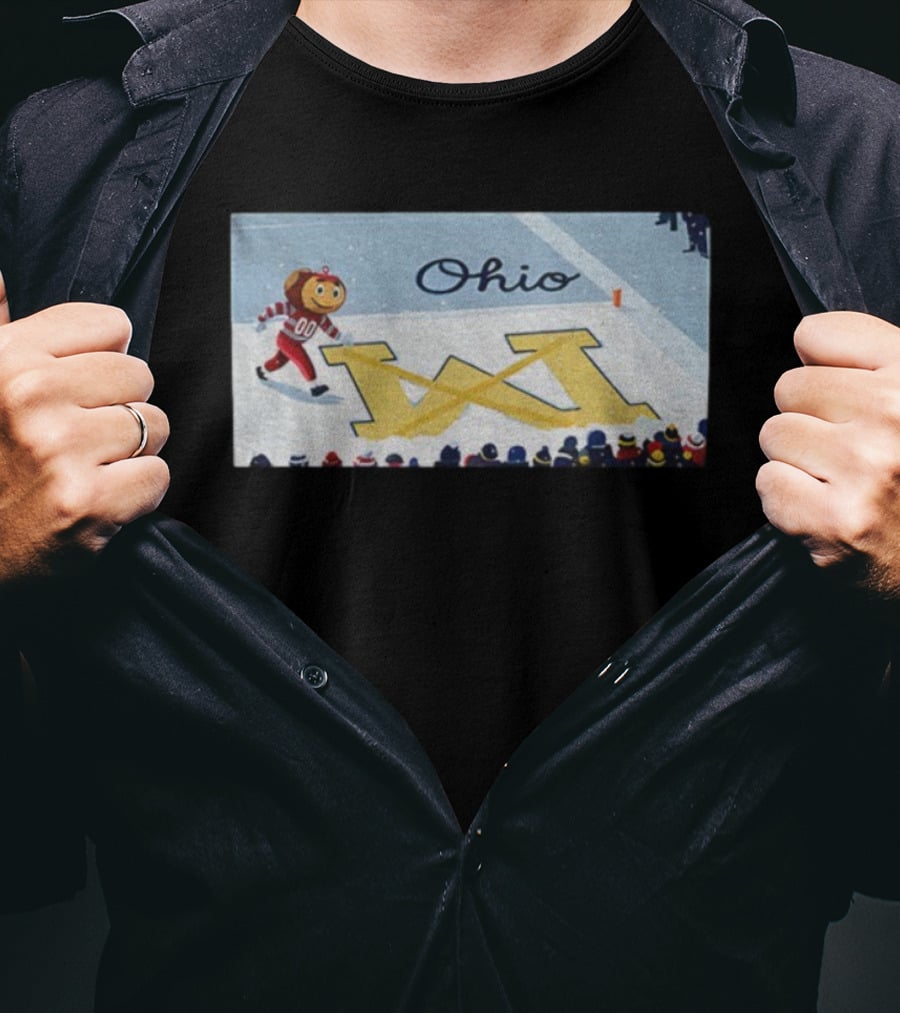 Ohio State Buckeyes Brutus Crossing Out Michigan Wolverines Rivalry 27-9 T-Shirt