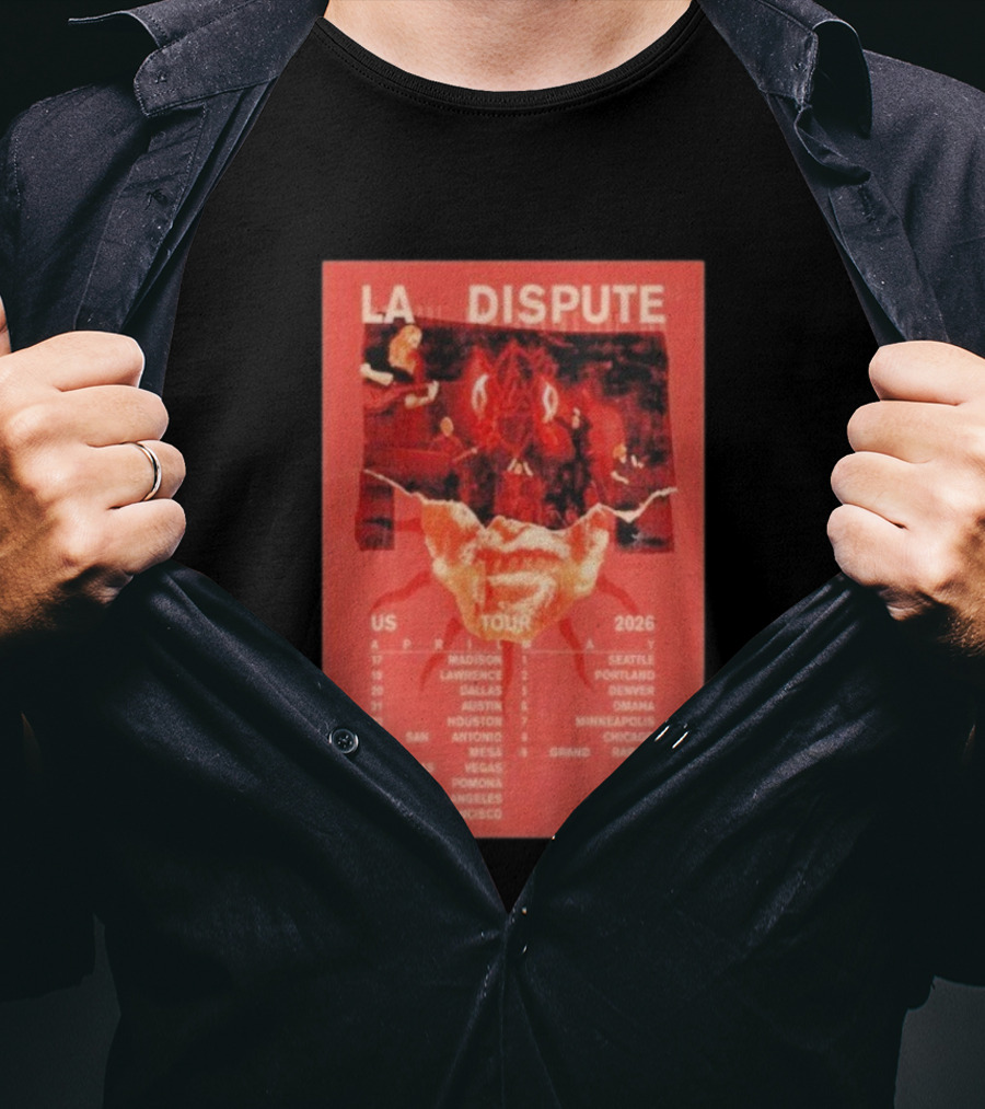 La Dispute US Tour 2026 Madison To San Francisco April May Dates T-Shirt