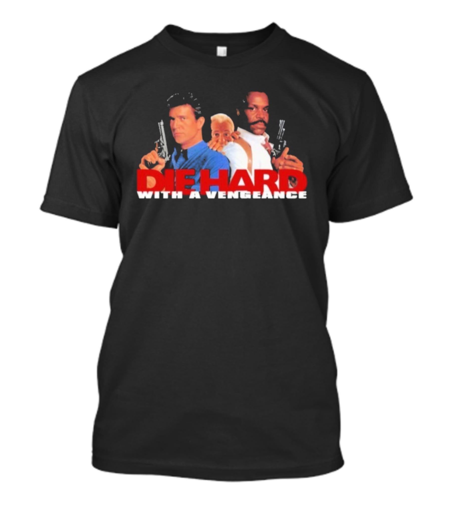 Die Hard With A Vengeance Movie Bruce Willis And Samuel L. Jackson Gun Art T-Shirt
