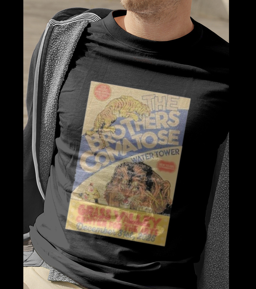 The Brothers Comatose Water Tower New Year Grass Valley Center For The Arts December 31st 2025 T-Shirt