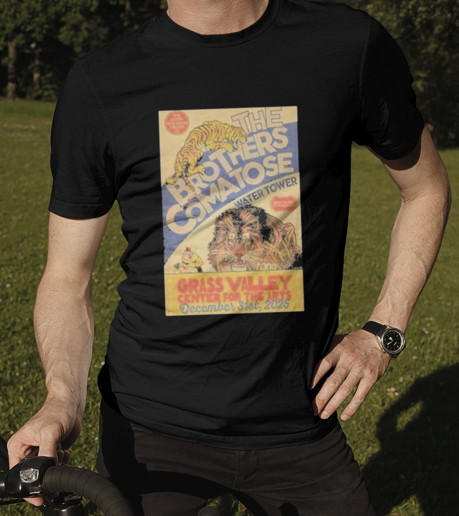 The Brothers Comatose Water Tower New Year Grass Valley Center For The Arts December 31st 2025 T-Shirt