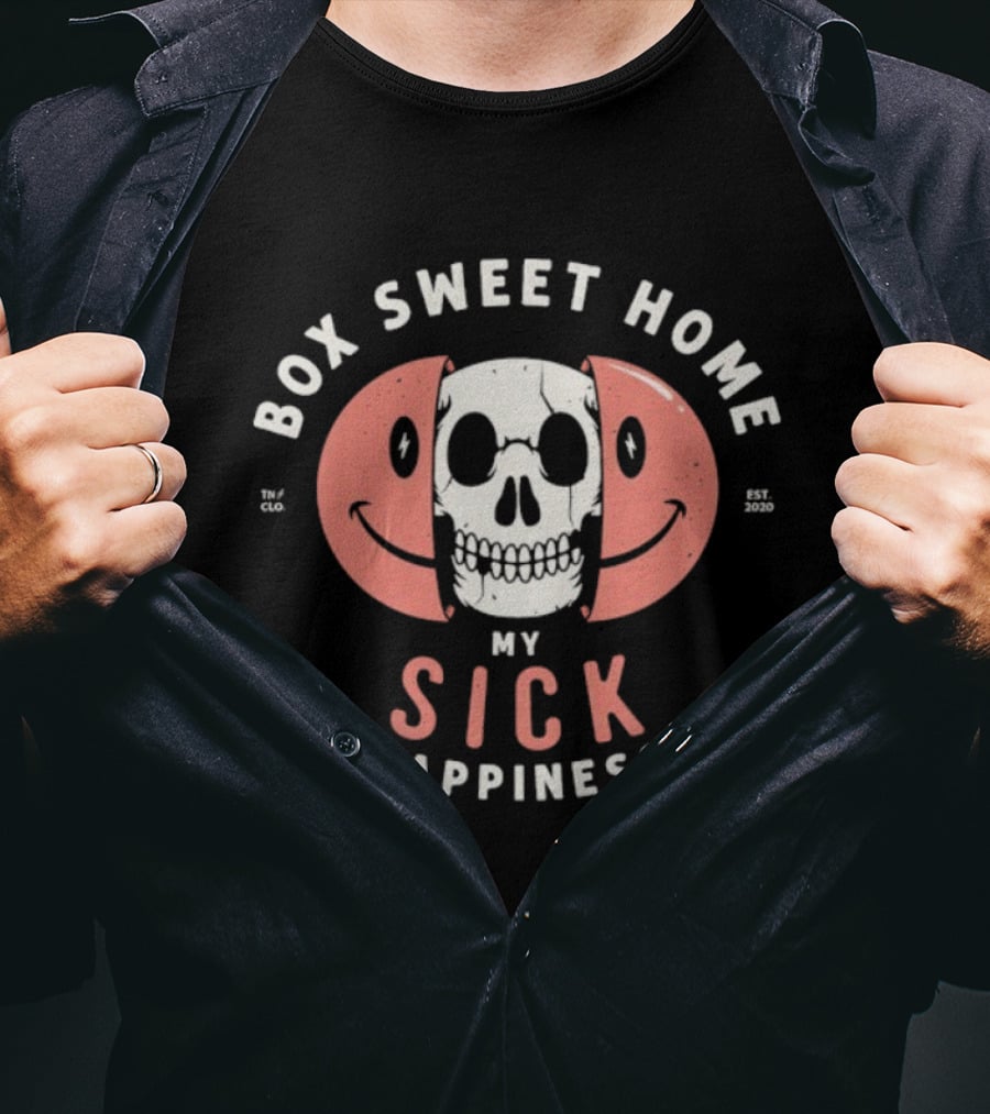 Box Sweet Home My Sick Happiness Skull Emoji T-Shirt