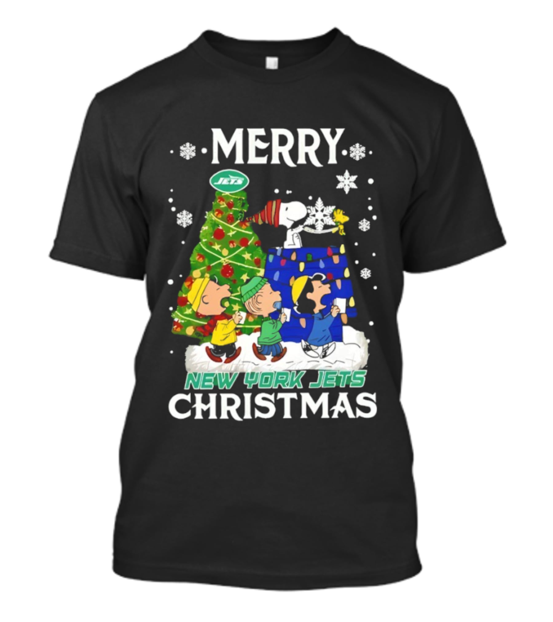 Merry Christmas Snoopy Friends New York Jets NFL Celebration T-Shirt