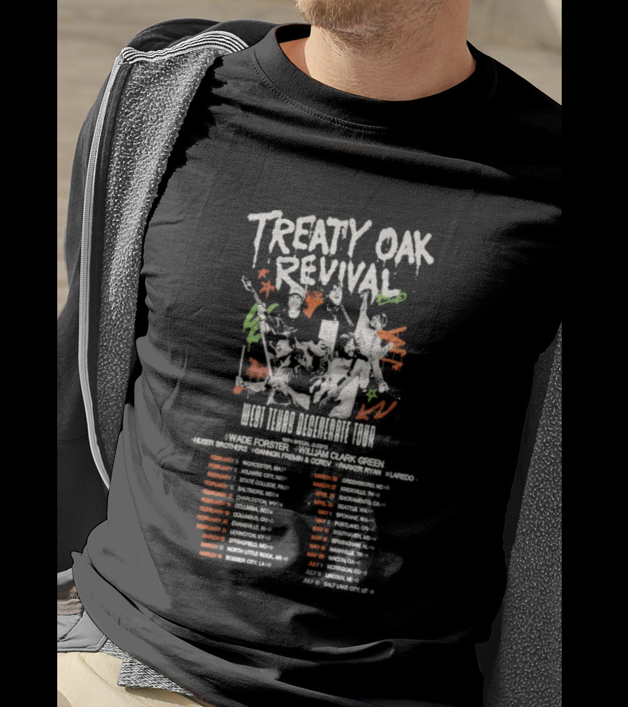 Treaty Oak Revival 2026 West Texas Degenerate Tour Dates And Locations T-Shirt